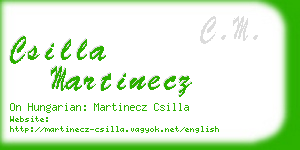 csilla martinecz business card